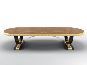 METROPOLIS WIDE - Oval walnut table by BRUNO ZAMPA - view 2